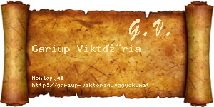 Gariup Viktória névjegykártya